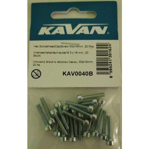 Kavan Imbusz csavar M3x16mm (20db)