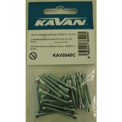 Kavan Imbusz csavar M3x25mm (20db)