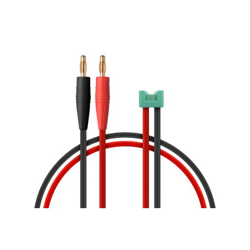 Kavan Töltőkábel, 4mm-es Banándugó - MPX pap, 25cm AWG 12 (3,3mm2)