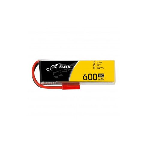  Gens Ace Tattu 600mAh 1s (3,7V) 30/60C Lipó Akkumulátor, JST csatlakozó.