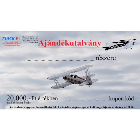 Flash-Rc Ajándékutalvány 20.000.-Ft értékben.