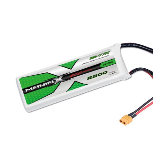 ManiaX Power LiPo 2S (7,4V) 2200mAh 30/60C Akkumulátor, XT60 csatlakozó.