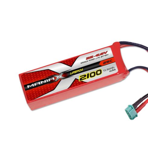 ManiaX Power LiFePO4 2S (6.6V) 2100mAh 25/50C Akkumulátor, MPX csatlakozó. (Kingtech/JetCat turbine)